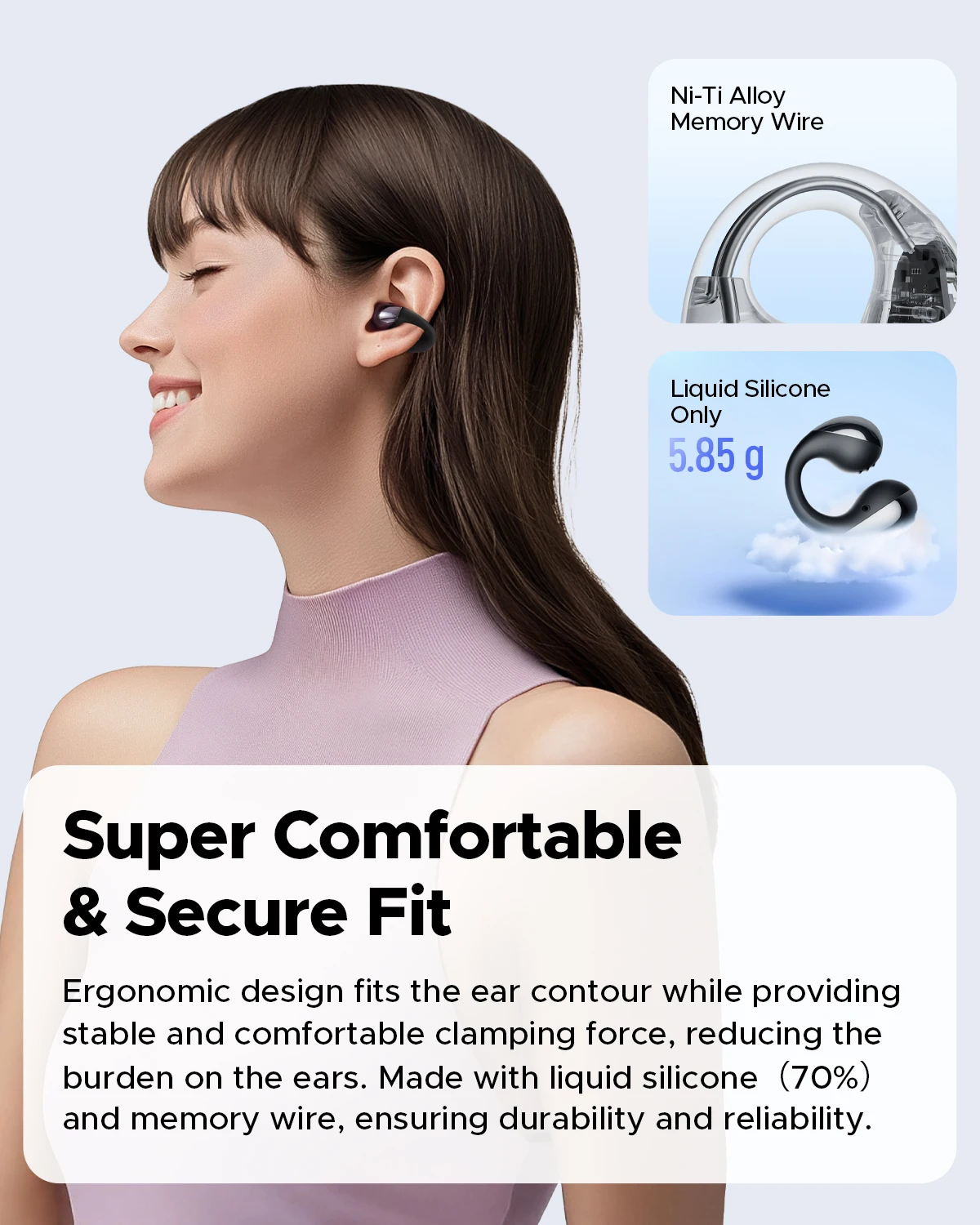 SoundPEATS PearlClip Pro IPX5 Waterproof Earbuds