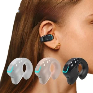 STTKGZD Wireless Bluetooth Bone Conduction Earphone Clip TWS Sport Noise Canceling Headset