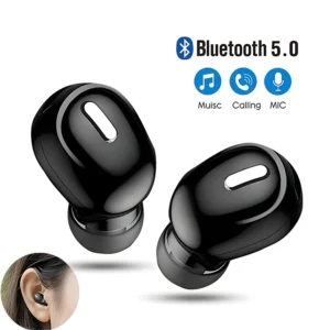 EOENKK Wireless Earphones Bluetooth 5.0 TWS Earbuds in black and white for sports