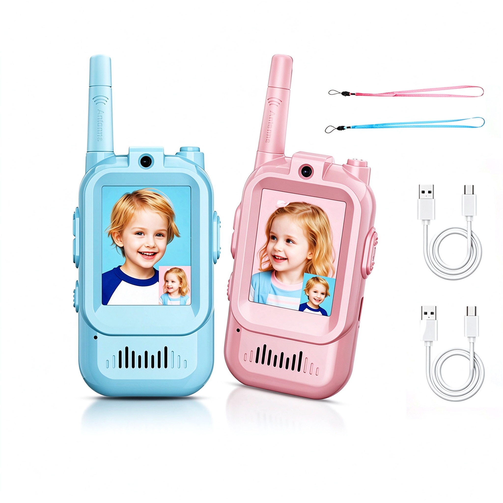Kids Video Walkie Talkies - HD Call, No SIM Card Needed, Pair Pack