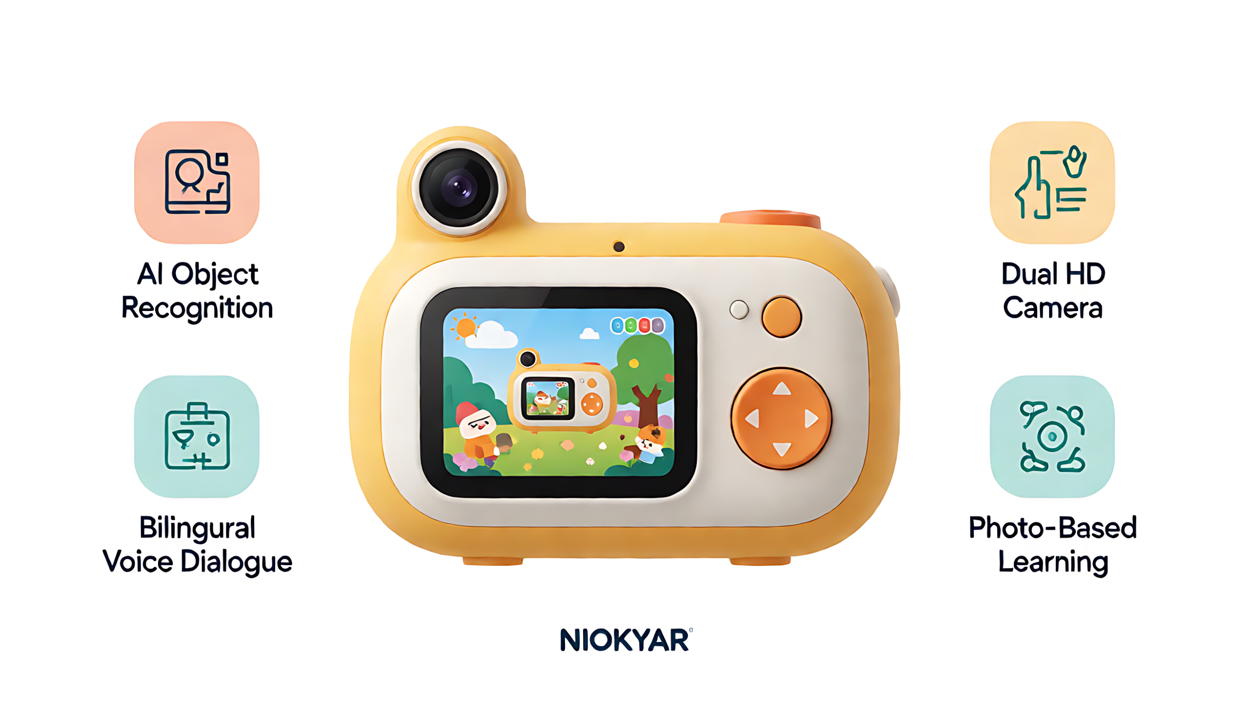 AI Camera for Kids – Photo-Based Learning Toy with Object Recognition, Dual HD Camera & Bilingual Voice Dialogue (Wholesale OEM/ODM) - Image 2