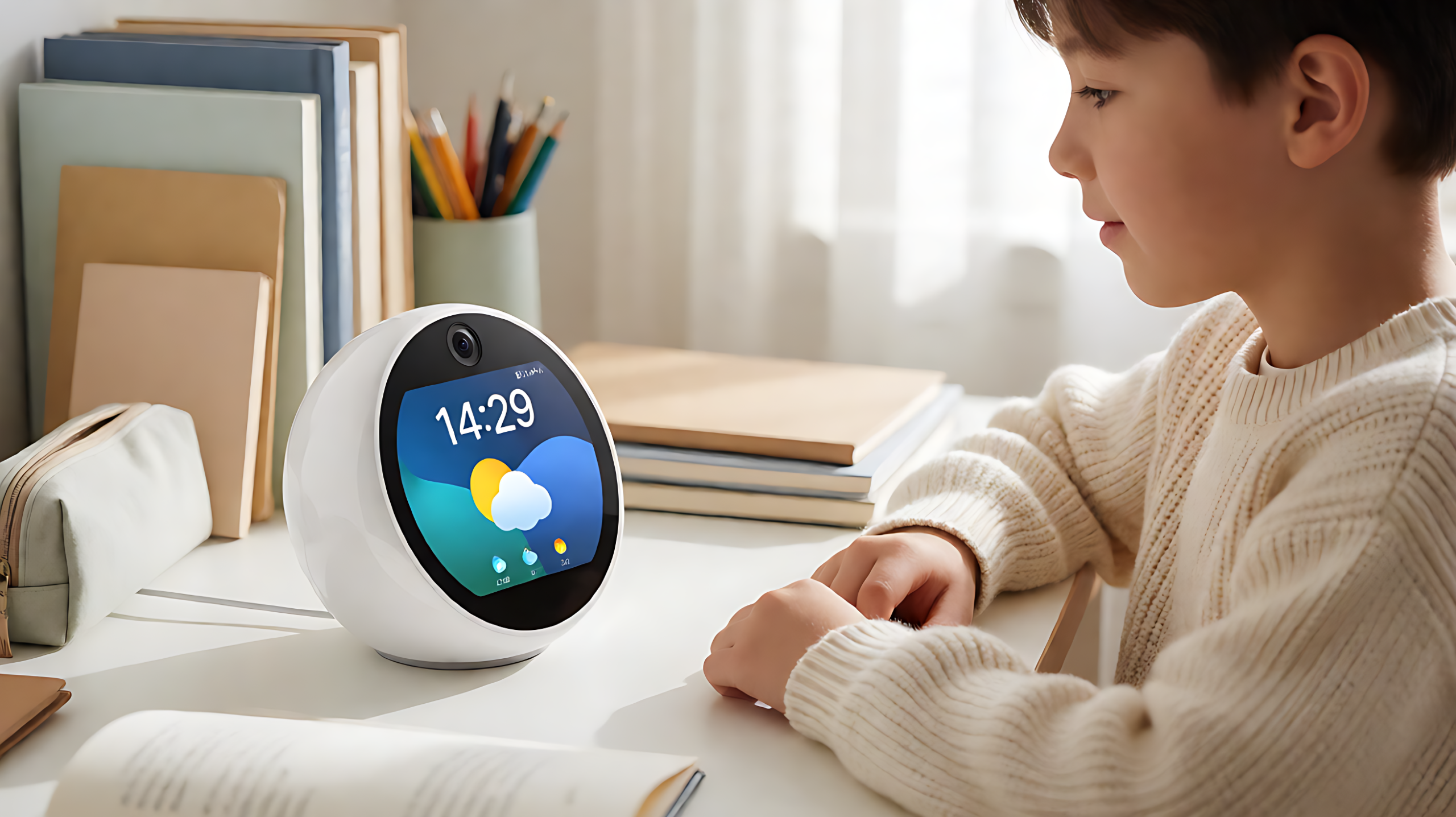 AI Smart Alarm Clock for Kids – Touchscreen Voice Chat Clock with Weather, Stories & Early Learning (Wholesale OEM/ODM) - Image 3