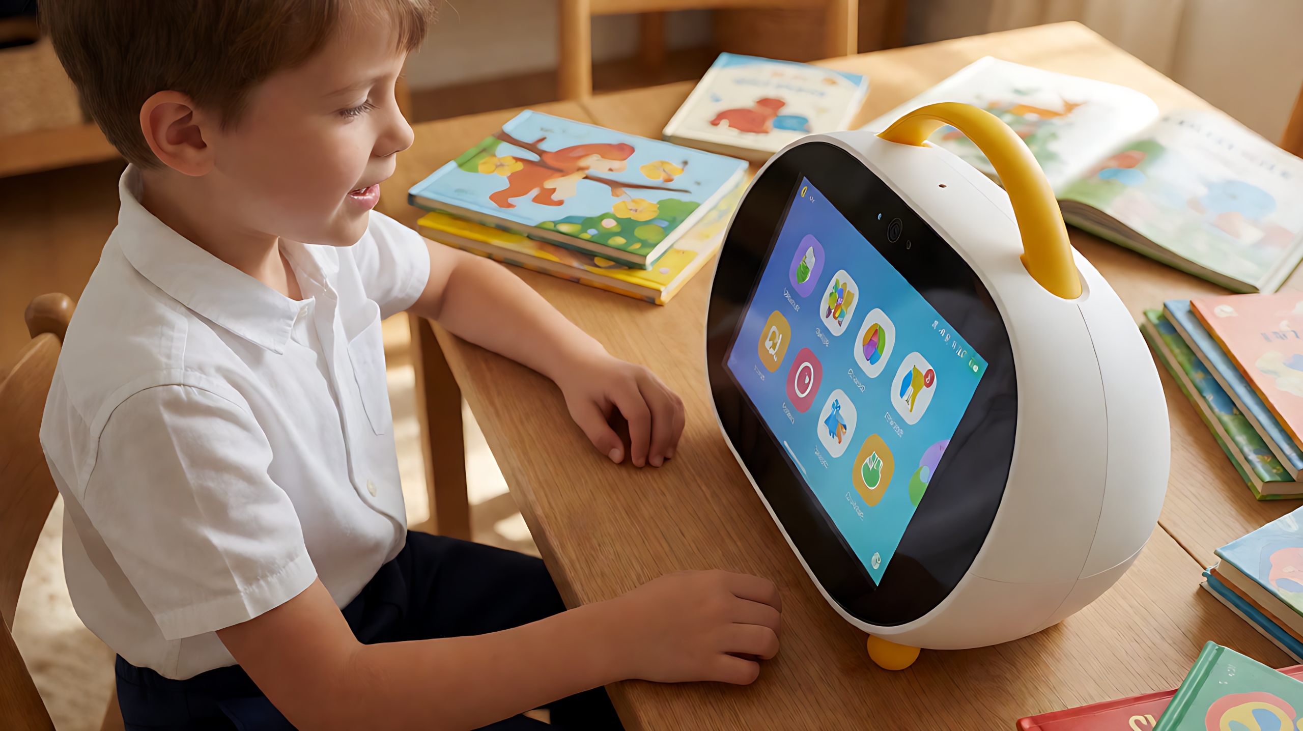 AI Learning Machine for Kids – Touchscreen Curriculum Sync Robot with Voice Chat, Stories & Time Control (Wholesale OEM/ODM) - Image 3